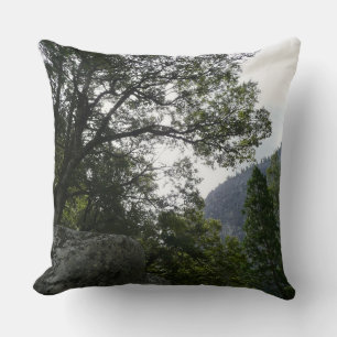 Morning on the Trail to Vernal Falls in Yosemite Cushion