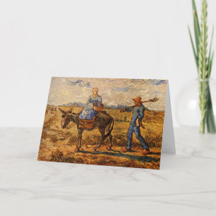 Morning, Peasant Couple by Vincent van Gogh Card