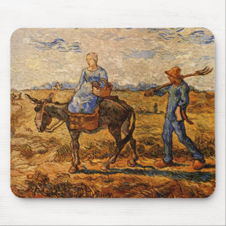 Morning, Peasant Couple by Vincent van Gogh Mouse Pad