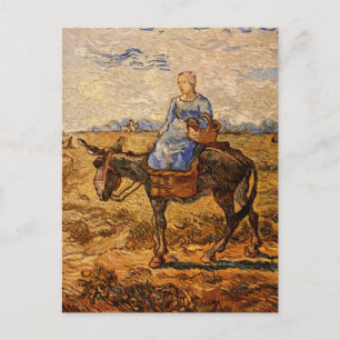 Morning, Peasant Couple by Vincent van Gogh Postcard