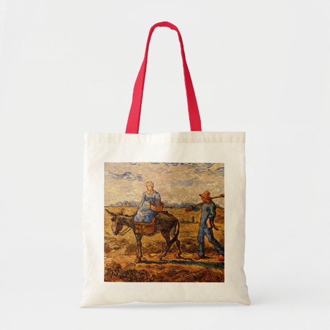 Morning, Peasant Couple by Vincent van Gogh Tote Bag (Front)