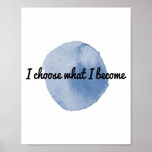 morning positive affirmations for working hard poster (Front)