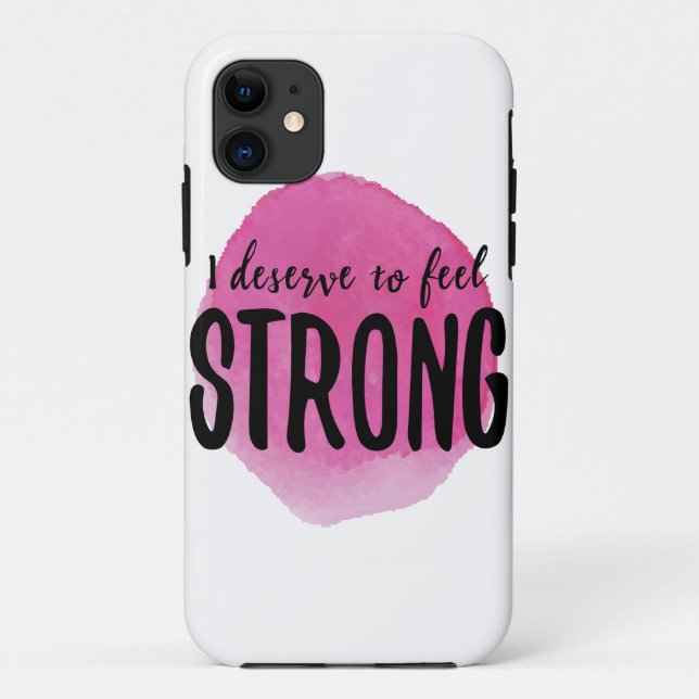 morning positive affirmations to work hard Case-Mate iPhone case (Back)