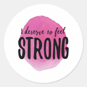 morning positive affirmations to work hard classic round sticker
