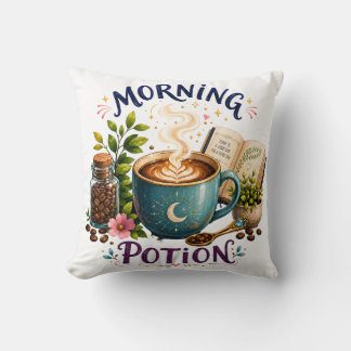 Morning Potion – Magical Coffee Lover Cosy Design Cushion