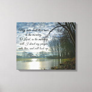 Morning Prayer Bible Verse Canvas Print
