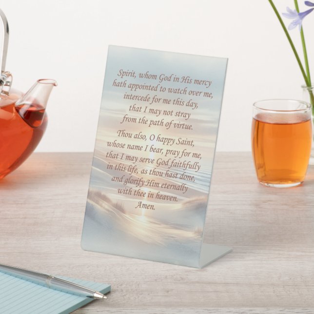 Morning Prayer on a Pedestal Sign (In SItu)