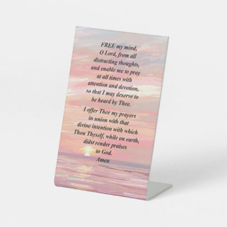 Morning Prayer on a Pedestal Sign