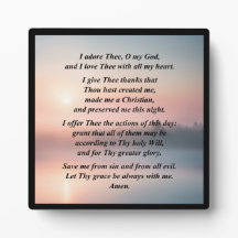 Morning Prayer Plaque with Easel