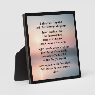 Morning Prayer Plaque with Easel