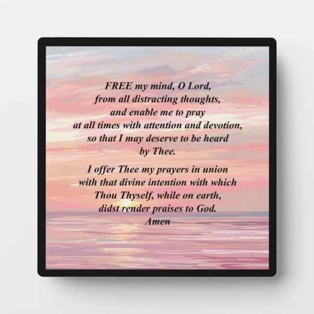 Morning Prayer Plaque with Easel (Front)