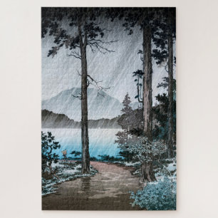 Morning Rain at Lake Hakone by Tsuchiya Koitsu Jigsaw Puzzle