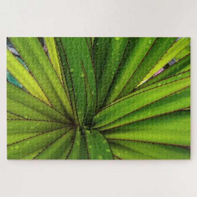 Morning Rain on the Screw Pine Jigsaw Puzzle (Horizontal)