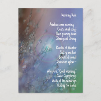 Morning Rain - Poetry Nature Symphony Postcard