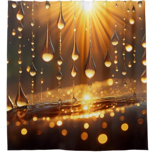 Morning Rain Shower Curtain (Front)