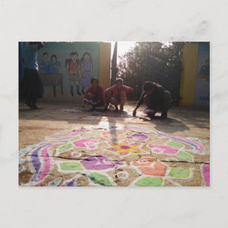 Morning Rangoli Art at Baale Mane! Postcard
