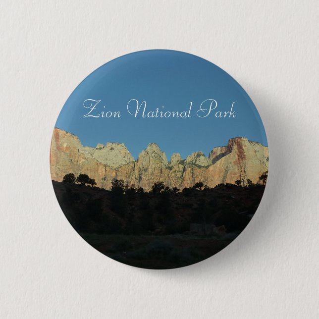 Morning Red Rocks at Zion National Park 6 Cm Round Badge (Front)