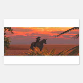 Morning Ride Rectangular Sticker