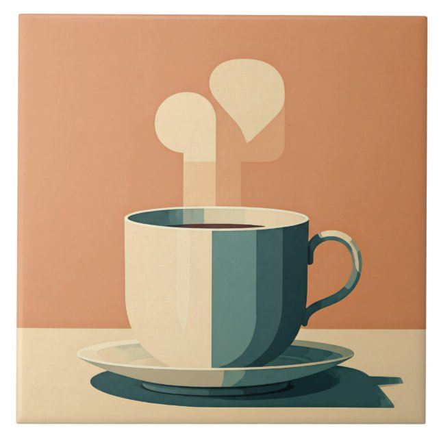 Morning Ritual Ceramic Tile (Front)