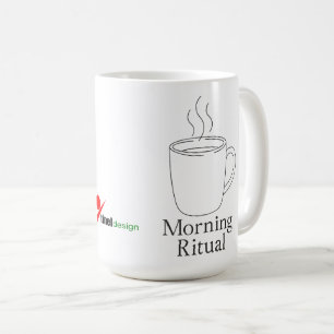 "Morning Ritual" Minimalist Coffee Mug   Simple Li