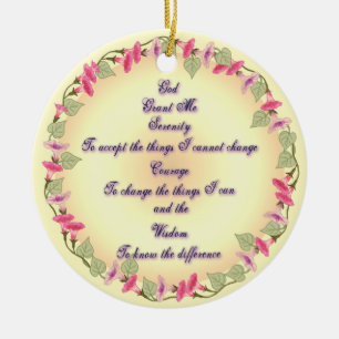 Morning Serenity Prayer Ceramic Ornament