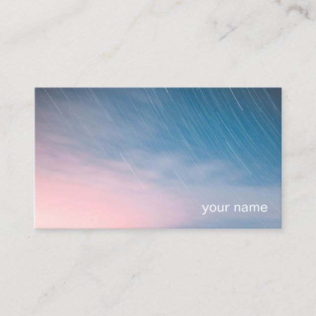 Morning sky and meteor simple business card busine (Front)