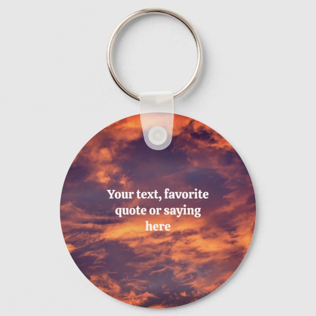 Morning Sky Nature Personalised Key Ring (Front)