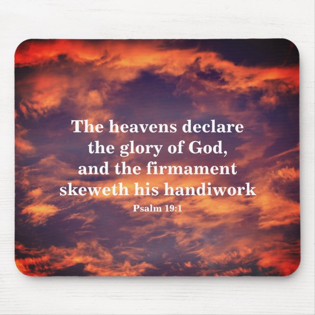 Morning Sky Psalm 19:1 Inspirational  Mouse Pad (Front)