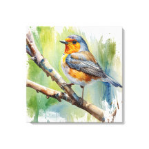 Morning Song robin bird painting wall art