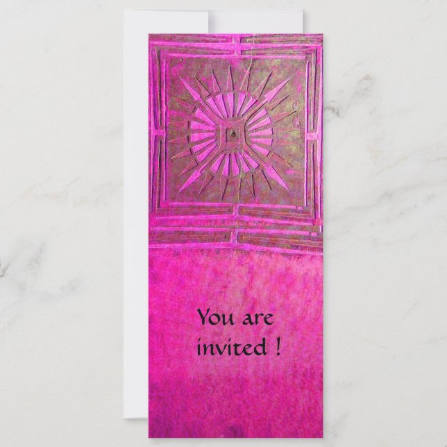 MORNING STAR , antique pink violet Invitation (Front)