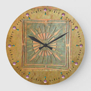 MORNING STAR , Antique Purple Large Clock