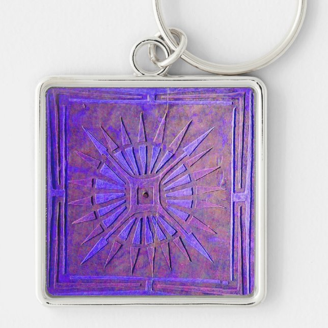 MORNING STAR , blue  purple Key Ring (Front)