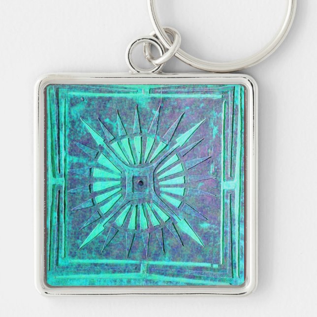 MORNING STAR , blue turquase Key Ring (Front)