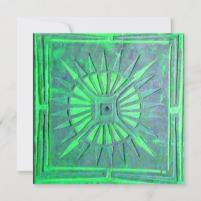 MORNING STAR , bright green white Announcement (Front)