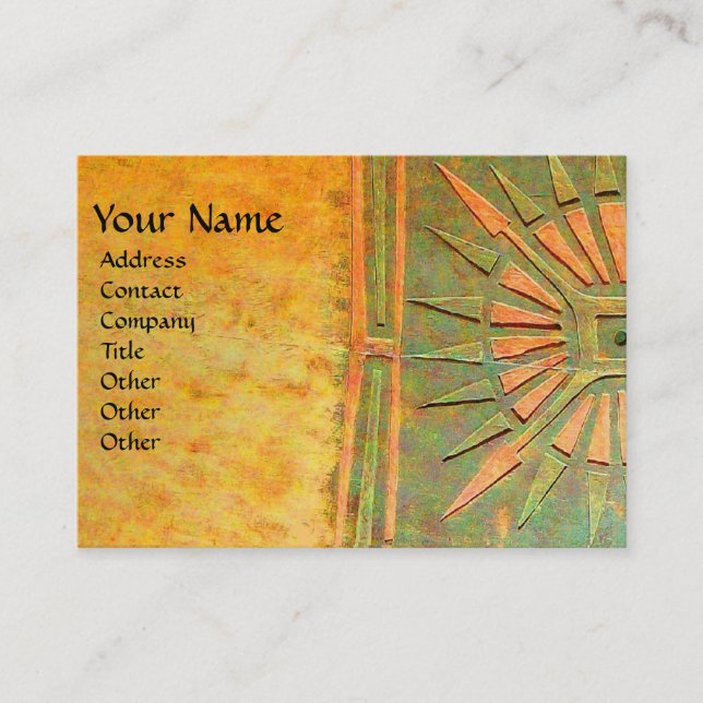 MORNING STAR , MONOGRAM BUSINESS CARD (Front)