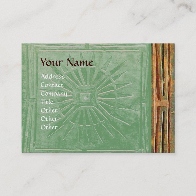 MORNING STAR , MONOGRAM BUSINESS CARD (Front)