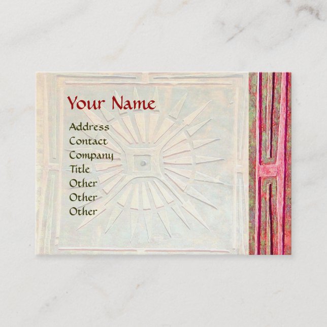 MORNING STAR , MONOGRAM BUSINESS CARD (Front)
