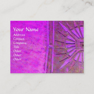 MORNING STAR , MONOGRAM gold violet Business Card