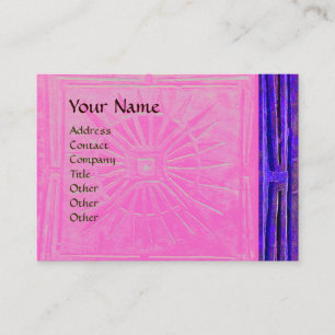 MORNING STAR MONOGRAM ,pink blue Business Card