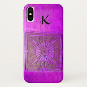 MORNING STAR Pawnee Purple ,Black, Monogram iPhone X Case
