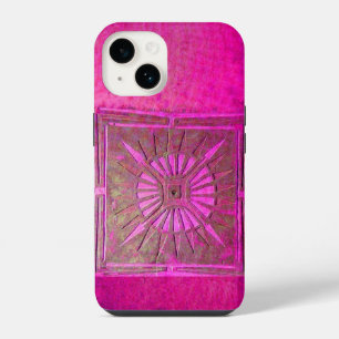 MORNING STAR , Pink,Black,Fuchsia iPhone Case