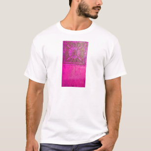 MORNING STAR Pink,Fuchsia Black, Monogram T-Shirt
