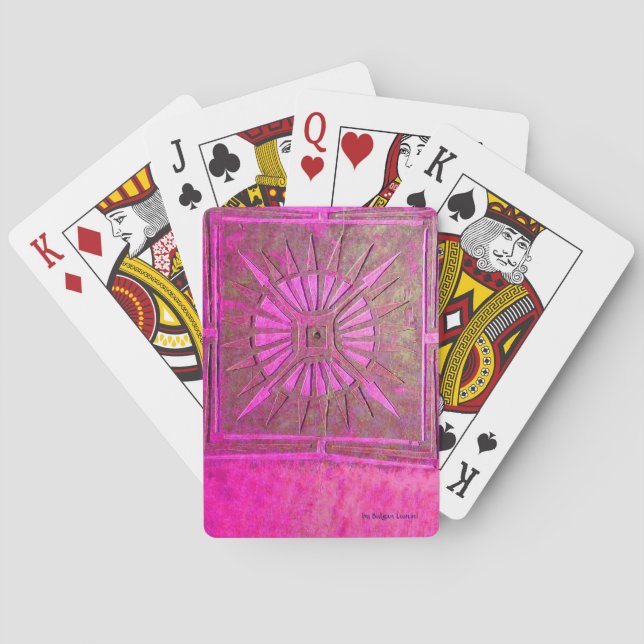 MORNING STAR Pink Fuchsia,Purple Playing Cards (Back)