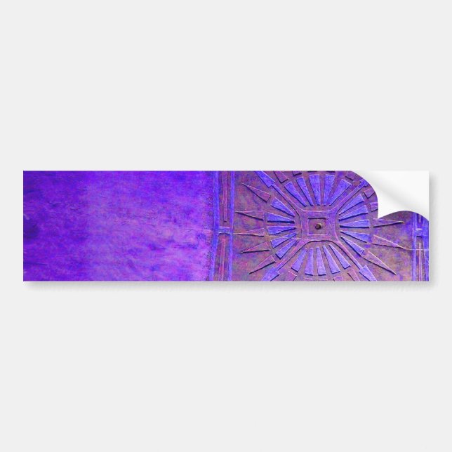 MORNING STAR Purple Blue, Monogram Bumper Sticker (Front)