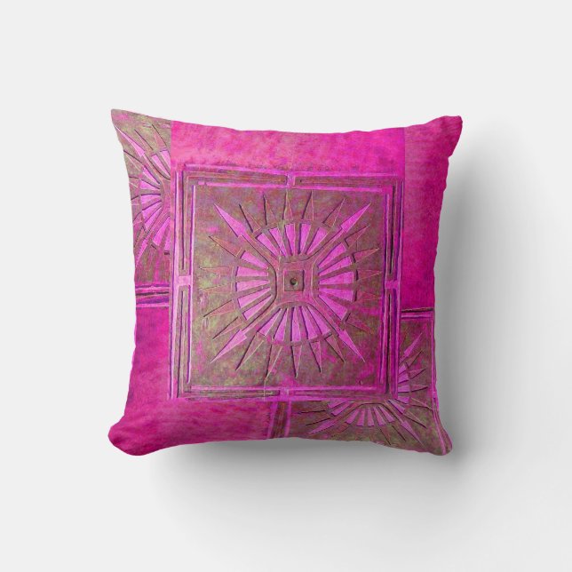 MORNING STAR ,Purple,Violet,Pink ,Fuchsia Cushion (Front)