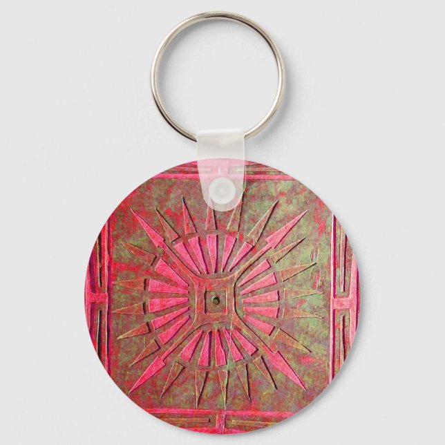 MORNING STAR , red ,brown Key Ring (Front)