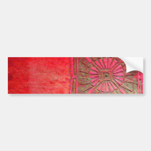 MORNING STAR  Red Monogram Bumper Sticker
