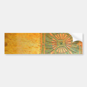 MORNING STAR Yellow Brown Green Bumper Sticker