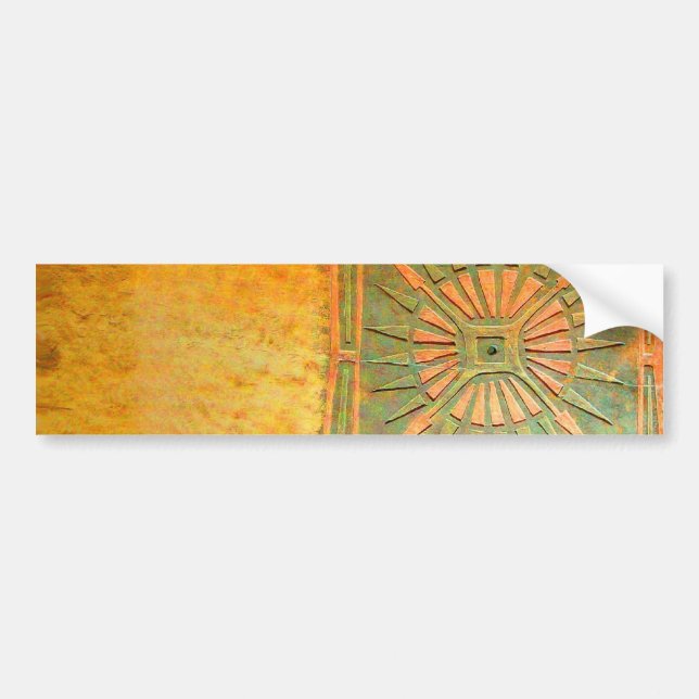 MORNING STAR Yellow Brown Green Bumper Sticker (Front)