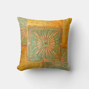 MORNING STAR yellow,green,brown Cushion